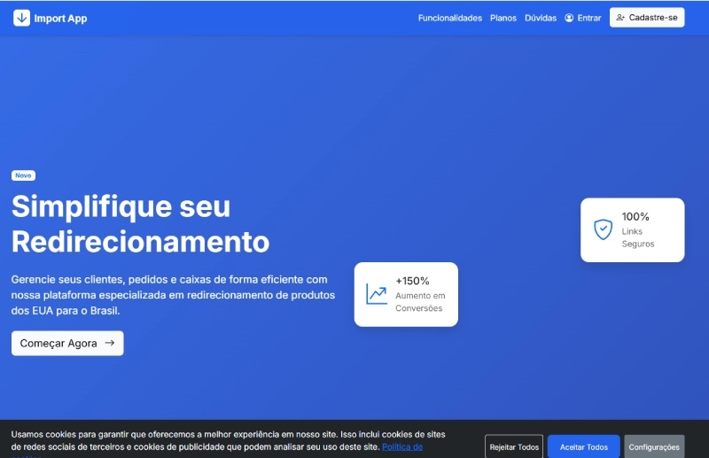 Import App – Plataforma Personalizada para Gestão de Pedidos e Clientes no Redirecionamento de Produtos